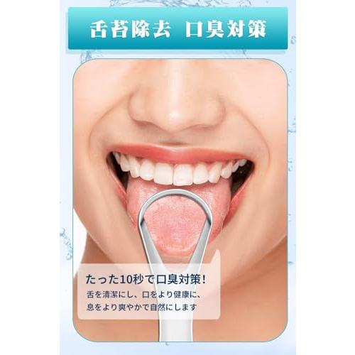 舌ブラシ 2本 ステンレス鋼製 舌磨き 舌クリーナー タングスクレーパー 舌専用ブラシ 舌苔清掃 高耐久性 収納ケース 携帯用 (シルバー) |  | 01
