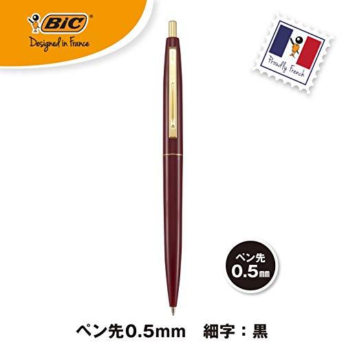 Bicジャパン ビック(Bic) ボールペン クリックゴールド 0.5 油性 黒 なめらか バーガンディー軸 12本 CFCGBUR05BLKJ |  | 01