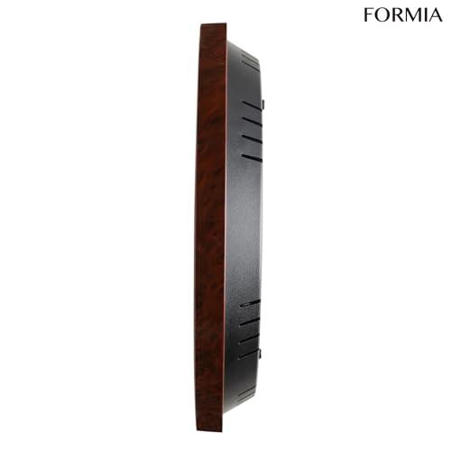 Formia(フォルミア) 電波 壁掛け時計 木製 温度 湿度 温湿度計 日付