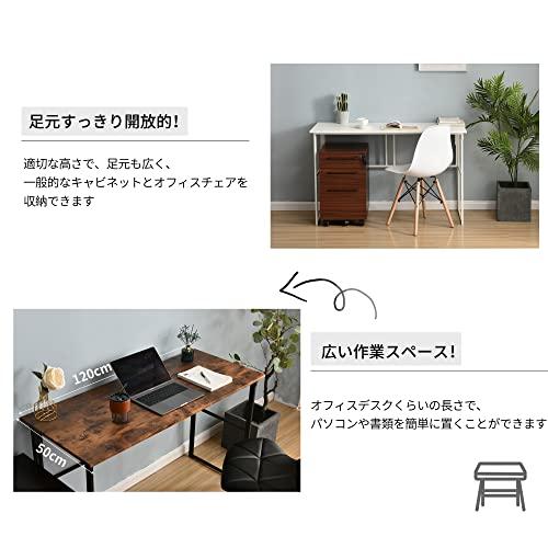 OSJ 折りたたみ デスク パソコンデスク ブラウン 広い スペース 組み立て不要 完成品 幅120×奥行50×高さ75cm 勉強机 |  | 02