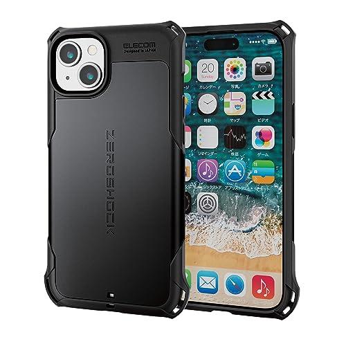 エレコム iPhone15 Plus ケース ZEROSHOCK 耐衝撃 衝撃吸収 四つ角ダンパー ハニカム構造 ダブルレイヤー構造 衝撃吸収フ | 