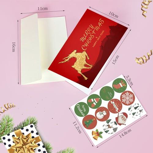 サムコス クリスマスカード 6種 24枚入り 封筒付き シール付き