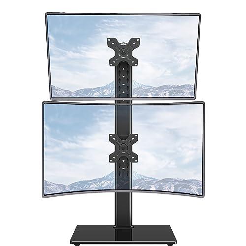 MOUNTUP モニターアーム 上下2画面 PCモニタースタンド 置き型