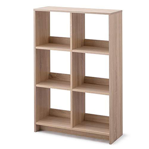 アイリスオーヤマ 本棚 棚 ラック 収納棚 オープンシェルフ ウッド 2×3 幅約69×奥行約26.5×高さ約109.4 ナチュラル おしゃれ | 