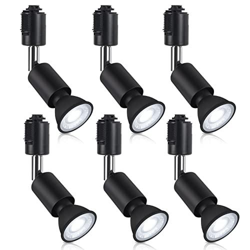 xydled ダクトレール用 スポットライト LED電球付き E11 配線ダクトレール用器具セット 天井照明 6個セット (昼光色 ブラック) | 