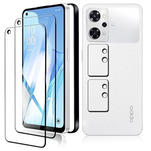 ガイド枠付きOPPO Reno9 A ガラスフィルム+ Reno 9A カメラフィルム（2