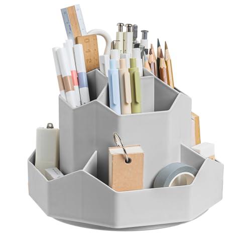 JXCXSON ペン立て 360度回転 ペンホルダー ペンスタンド 大容量 ぺんたて 9グリード分類鉛筆たて 多機能 分類箱 小物 卓上収納 文 | 