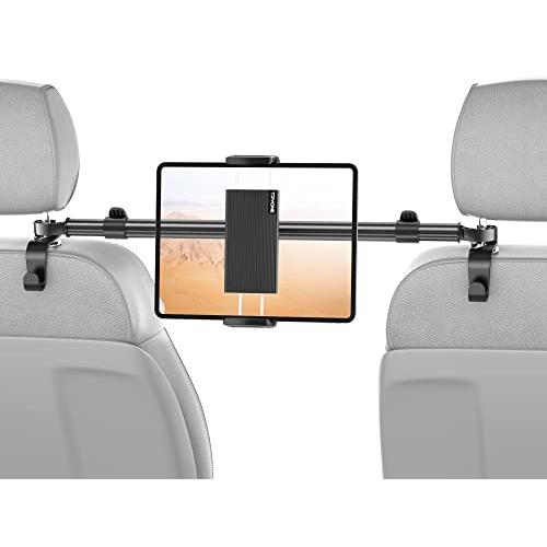 TRYONE タブレットホルダー 車載ホルダー ヘッドレスト ホルダー 後部座席用 伸縮アーム 長さ調整 タブレットスマホ両用車載ホルダー360 | 