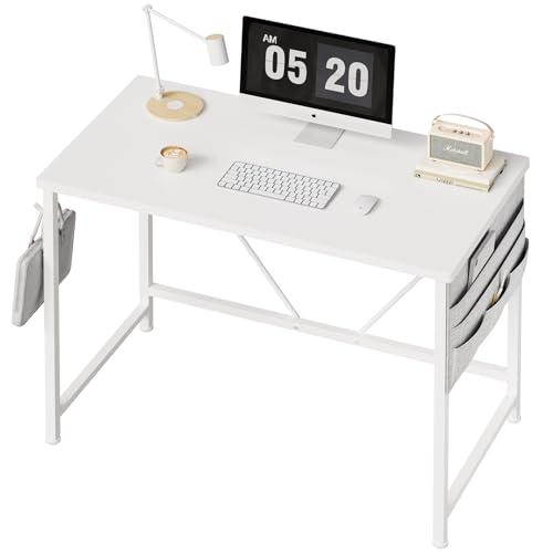 YeTom パソコンデスク pc 幅100*奥行48cm つくえ シンプル 収納袋付き勉強机 フック付き学習机 オフィス 組立簡単 在宅 テレワ | 