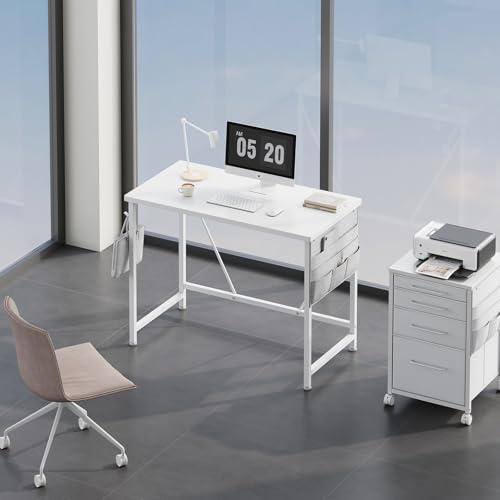 YeTom パソコンデスク pc 幅100*奥行48cm つくえ シンプル 収納袋付き勉強机 フック付き学習机 オフィス 組立簡単 在宅 テレワ |  | 01