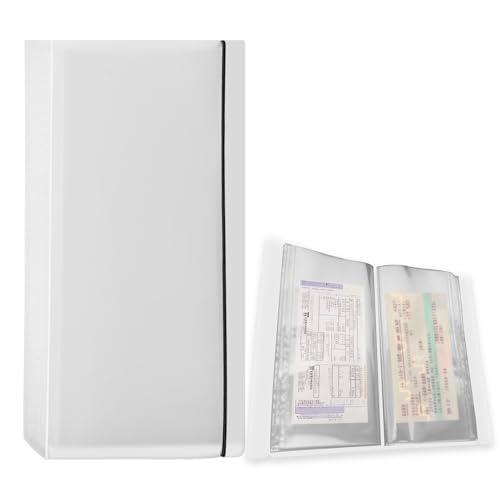 REIYAIBA チケット収納ホルダー ファイル 半券 40ページ 80枚収納 コレクションポケット ケース 道の駅切符 ホルダー 保管用 | 