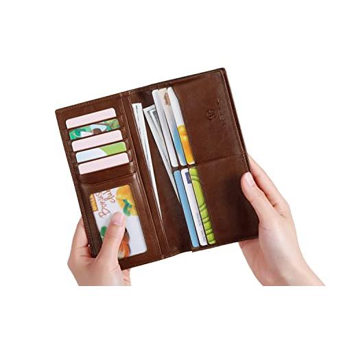 [VISOUL] 札入れ 長財布 二つ折り メンズ 牛革 12枚 icカード収納 小銭入れなし 長財布 ながざいふメンズ 大容量 超薄型 ふたつ |  | 01