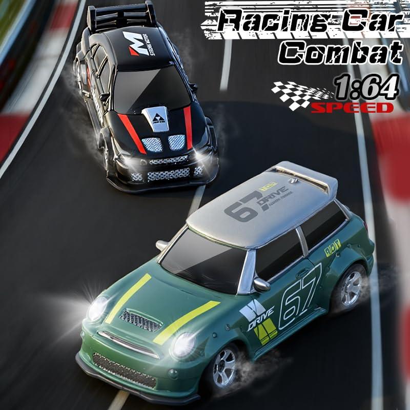 KFPLAN KF20 1:64ドリフトカー LEDライト付き 卓上ラジコンカー 4WD