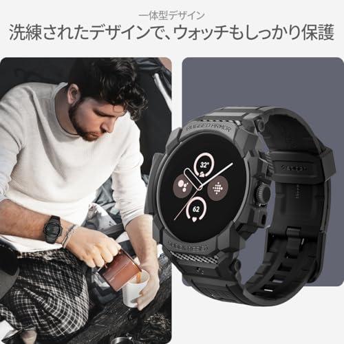 Spigen] Google Pixel Watch 3 45mm 一体型バンド ケース 耐衝撃 TPU 