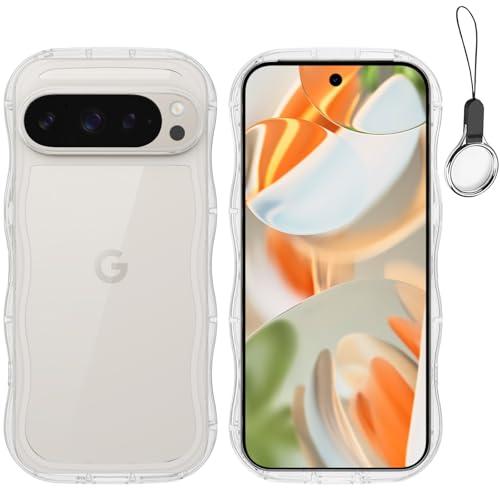 HILEGENER Google Pixel 9 かわいい ケース うねうね 耐衝撃 グーグル