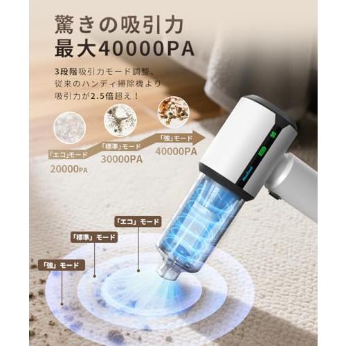 BeeTool ハンディクリーナー 多機能 3種吸引モード＆ディスプレイ搭載