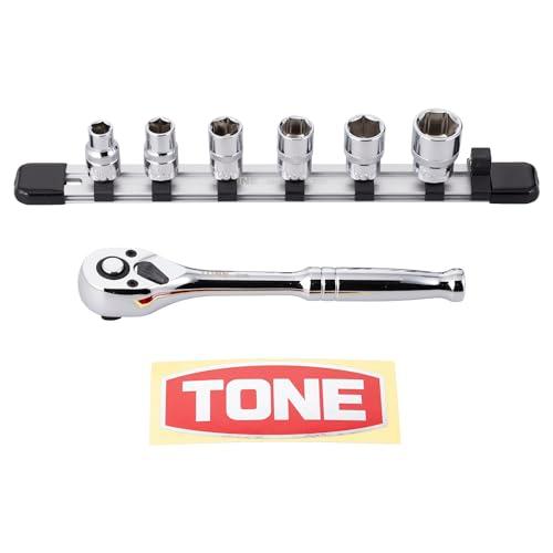 トネ(TONE) ソケットレンチセット(6角・ホルダー付) SHCH3080 差込角9.5mm(3/8) 内容7点 | 