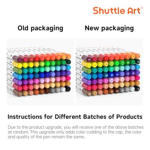 Shuttle Art 筆ペン 水彩毛筆 70色セット 塗り絵1冊付き マーカー 水彩