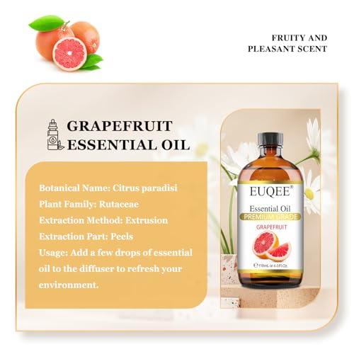 EUQEE アロマオイル エッセンシャルオイル グレープフルーツ 天然100％ 精油 118ML アロマディフューザー用 |  | 01