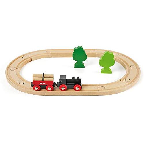 BRIO (ブリオ) 小さな森の基本レールセット [全18ピース] 対象年齢 2歳~ (電車 おもちゃ 木製 レール) 33042 | 