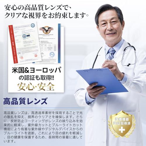 ESAVIA メガネ型ルーぺ 丸型拡大鏡 1.0-3.5倍 ボストンフレーム 超軽量 おしゃれ メガネ 眼鏡型 拡大鏡 アンチブルーライト 細か |  | 02