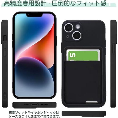 iphone14ケース 背面収納 耐衝撃 カード収納 薄型 軽量 TPU カバー ストラップホール付き 黄変防止 指紋防止 あいふぉん14ケース |  | 01