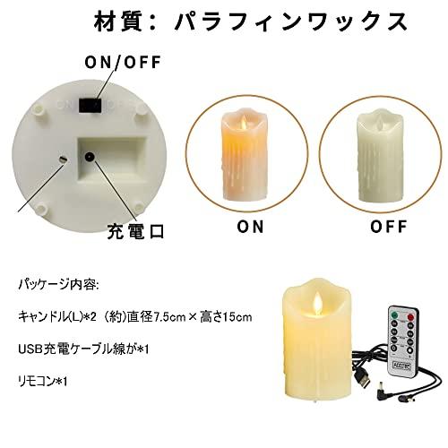 AnnTec LEDキャンドルライト 2点セット ledキャンドル キャンドル