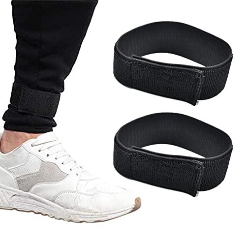 DFsucces 裾止め用ガーター ズボンクリップ 伸縮ゴム 裾止め用マジックガーター 巻き込み 腕や脚に簡単に取付 サイズ調整 自転車 ハイキ | 