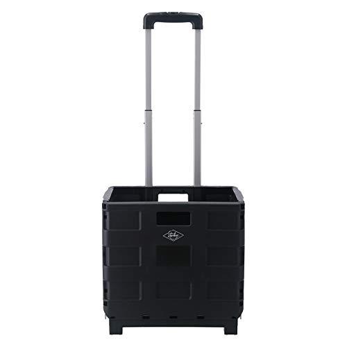 不二貿易 キャリーカート 折りたたみ ショッピングカート 幅40×奥行30.5×高さ87cm ブラック アウトドア コンパクト 耐荷重25kg |  | 02