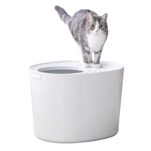 アイリスオーヤマ 猫 トイレ 上から猫トイレ 砂が飛び散りにくい レギュラー アイボリー | 