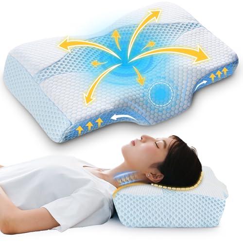 MyeFoam 枕 安眠 肩がラク 低反発 まくら 凹型の中空設計 頭が安定し 首や肩の負担にならない 高さ調整可 仰向き 横向き  洗える枕カ | 
