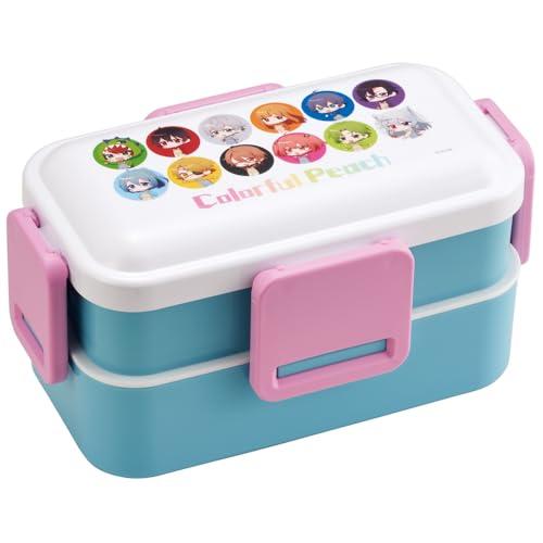 スケーター(Skater) 弁当箱 カラフルピーチ 600ml 抗菌 ふんわり盛れる ドーム型フタ 2段 女性用 日本製 PFLW4AG-A | 
