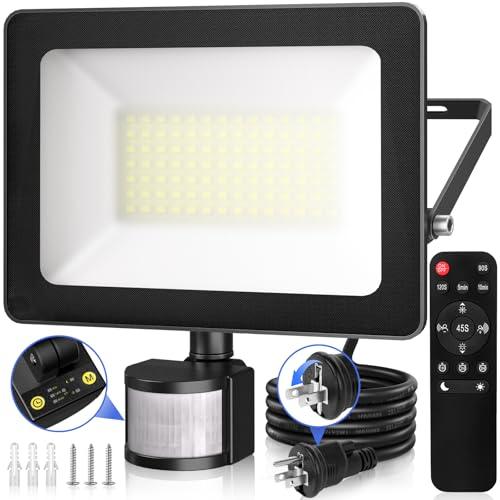 CLY センサーライト 屋外 人感センサーライト 防犯ライト LED投光器 80W 昼光色 10000LM 6500K IP66防水 人感センサ | 