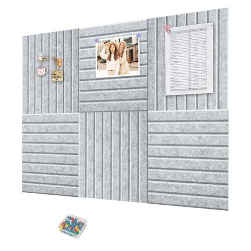 Yunihome 壁用大型コルクボード 6枚パック 60cm*90cm フェルト掲示板壁タイル ホーム キッチン 学校 オフィス 壁装飾 複数色 | 
