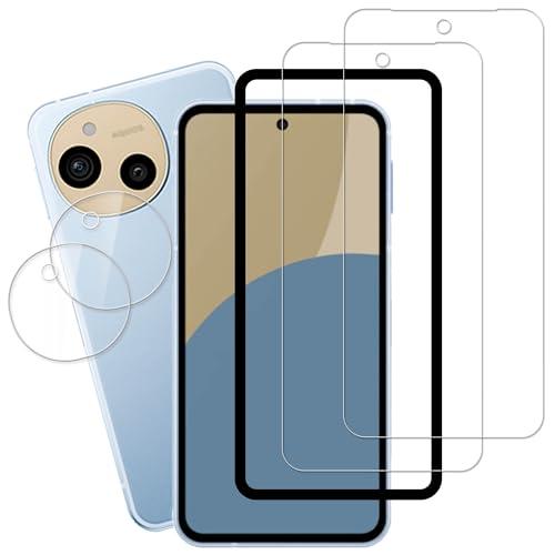 2+2枚セットガイド枠付き KPNS 日本素材製 強化ガラス Aquos sense 9 用 ガラスフィルム カメラフィルム カバー 保護フィル | 