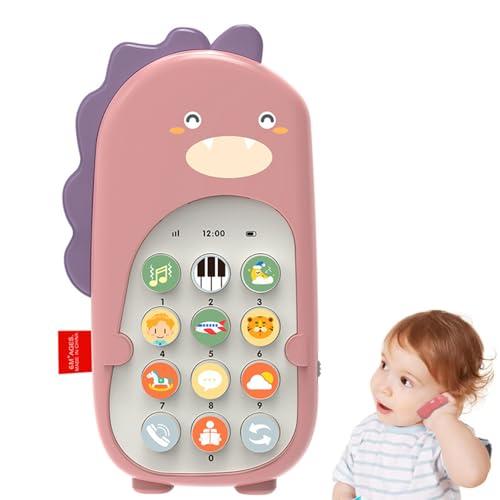 TENGEE 赤ちゃん おもちゃ 0歳1歳2歳3歳 知育玩具 人気 誕生日 男の子 女の子 スマートフォン 携帯電話 恐竜 多機能 ライト 音楽 | 