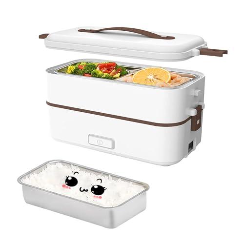 弁当箱炊飯器 炊飯器 一人暮らし 一人用炊飯器 ひとり暮らし用 0.5合 1合 料理人監修レシピカード 2段 ホワイト | 