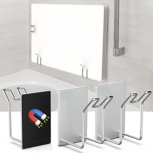 DoocliB 風呂ふたホルダー マグネット 風呂蓋ホルダー18-8ステンレス製 風呂蓋フック 風通しのよい設計 錆びにくい カビない 乾きやす | 