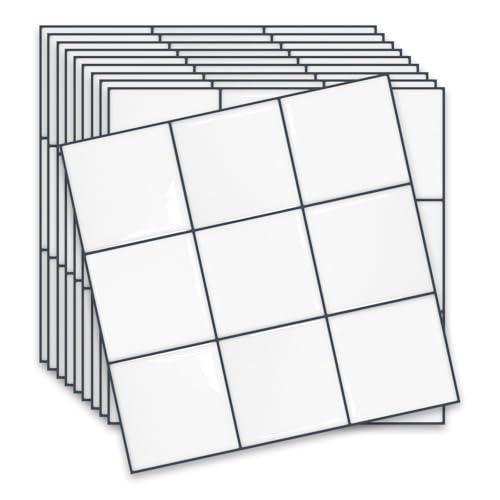 MORCART タイルシール 防水 耐熱 キッチン 洗面所 トイレ DIY 家具やアイテムの装飾 タイルシート 壁紙シール 3D リメイクシート | 