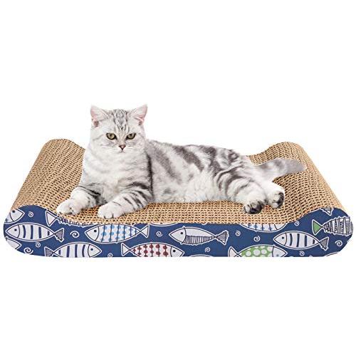 Blueekin 猫 つめとぎ 猫用爪とぎ ダンボール 高密度 耐久 ねこ つめとぎ マット 省スペース 家具破壊防止 運動不足改善 寂しさ解消 | 