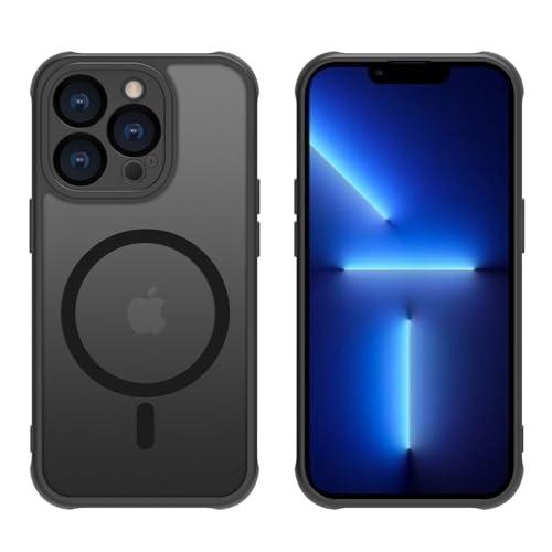iPhone 13 Pro 用 ケース MagSafe対応 米軍MIL規格 磁気スマホケース iphone 13プロ マット感 半透明 衝撃吸収 | 