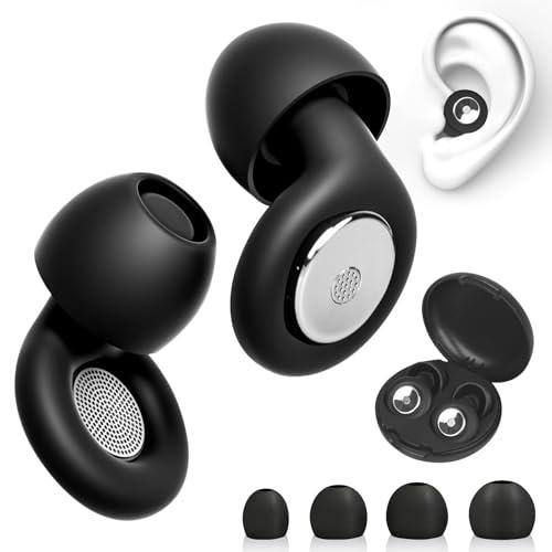 耳栓 完全遮音 55db低減 ノイズキャンセリング 睡眠用イヤホン 耳栓ノイズキャンセリング シリコン製 水洗い 男女兼用（4サイズ XL/L/ | 