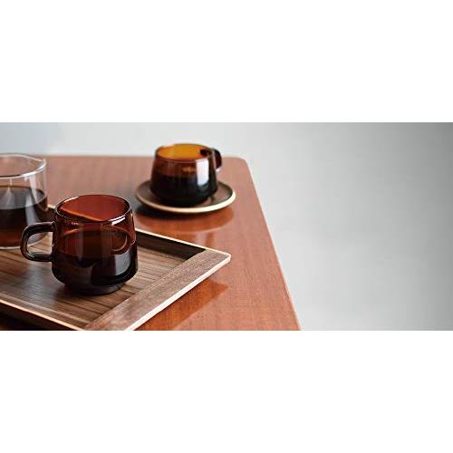 KINTO (キントー) SEPIA カップ&ソーサー 270ml アンバー 耐熱ガラス   21742 |  | 01