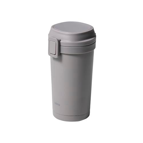 シービージャパン 水筒 タンブラー 400ml ダークグレー [食洗機対応] ワンタッチ開閉式 真空断熱 2層構造 ワンタッチタンブラー400 | 