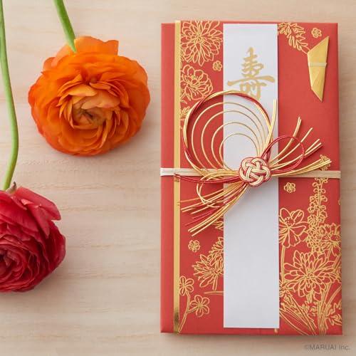 マルアイ 祝儀袋 結婚式 デザイン 洋風 百花 金封 赤 1枚 キ8R |  | 01