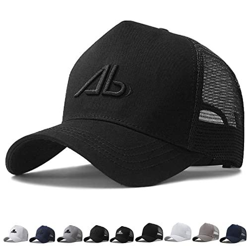 RF キャップ 大きいサイズ 帽子 メンズ メッシュ 深め 60-65cm 新式 男女兼用 おしゃれ かっこいい つば長 人気 ぼうし (ブラッ | 