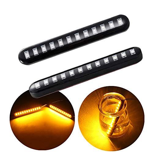 NAKOBO LED バイク ウインカー 12V汎用 貼り付け ライセンスランプ プラス コーナリングランプ 流れるステアリングランプ 閃光 イ | 