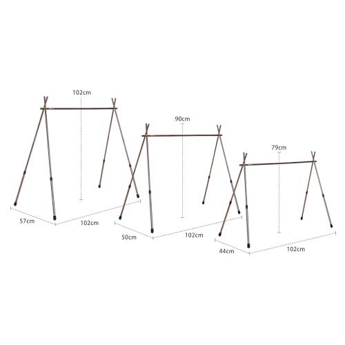 MOON LENCE ハンギングラック ランタンスタンド ランタンハンガー 3段階高さ調整可 ハンガーラック キャンプ アルミ合金製 折り畳み式 |  | 01
