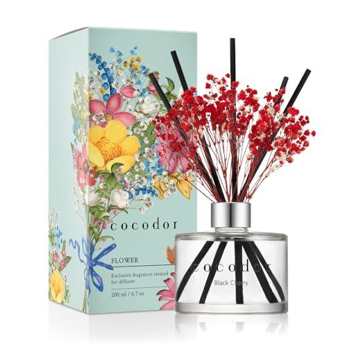 COCODOR ココドール フラワーディフューザー ブラックチェリー(Black Cherry) 200ml リードディフューザー スティック付 | 