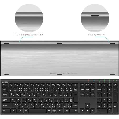 Arteck 2.4G無線ワイヤレス キーボード マウス セット 軽量 薄型 Type-C 充電式 フルサイズ キーボード マウス コンピュータ |  | 01